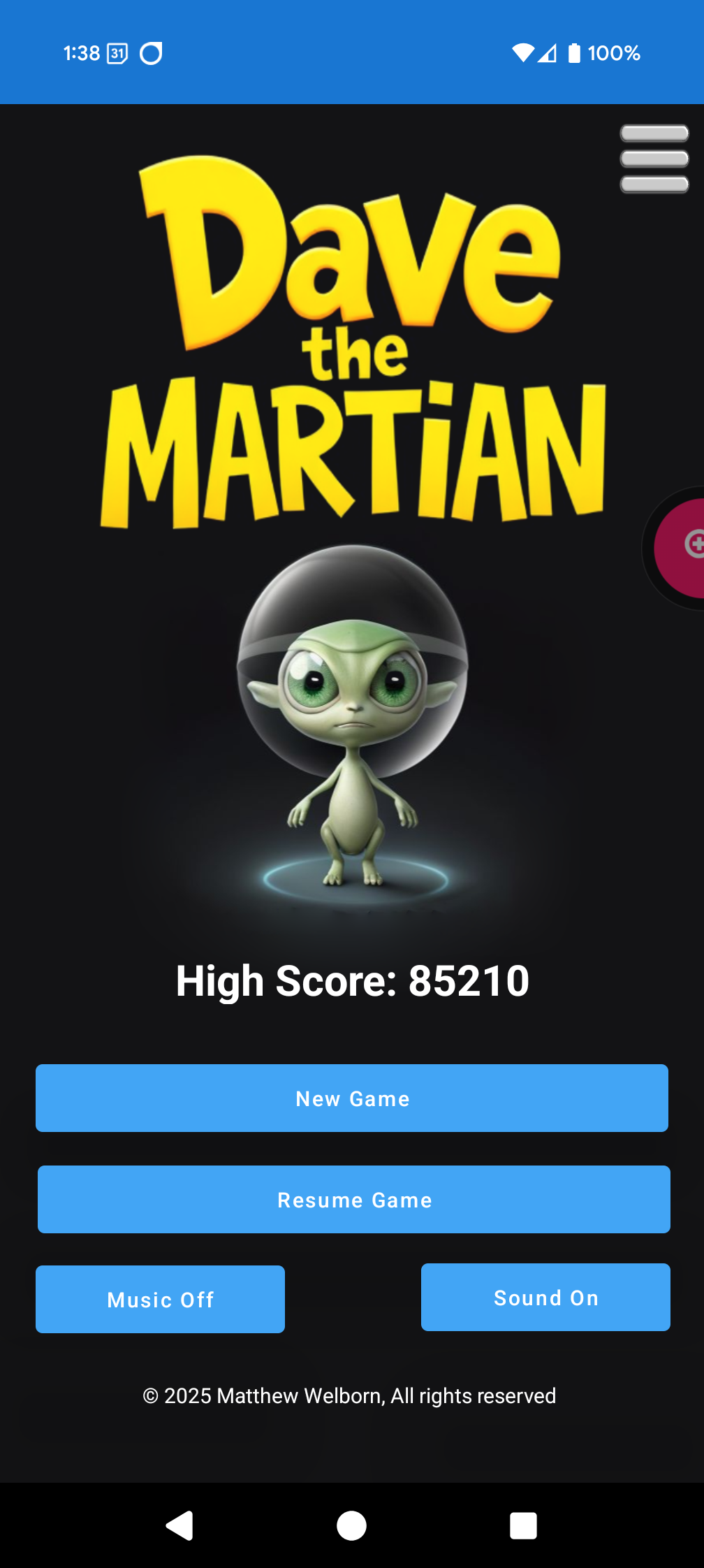 Dave the Martian Gameplay Screenshot 2